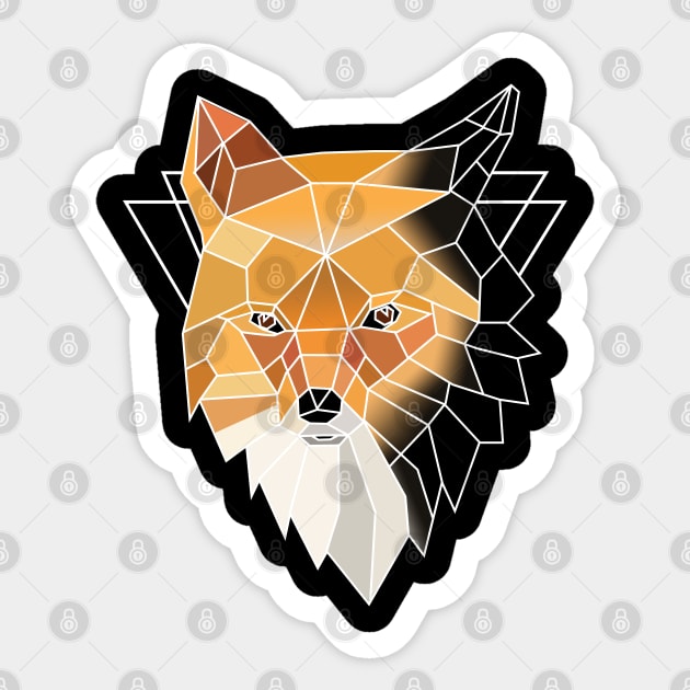 Orange Polygonal Fox Sticker by CrissWild